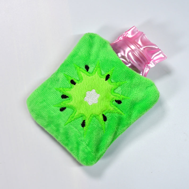 6521 Green Sun Small Hot Water Bag With Cover For Pain Relief Neck Shoulder Pain And Hand Feet Warmer Menstrual Cramps.