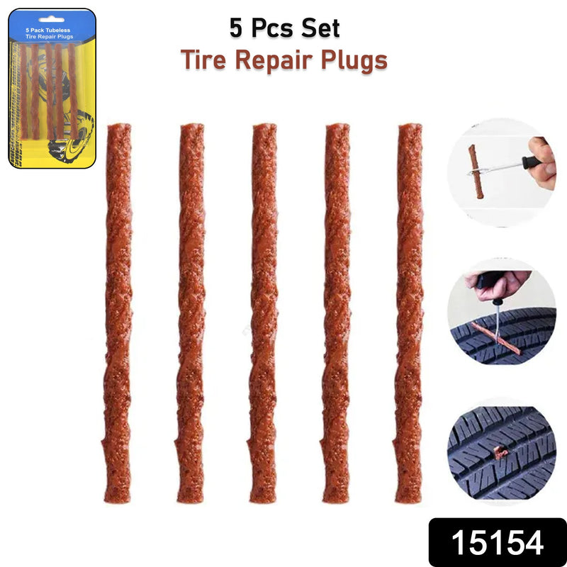 Tyre Repair Brown Emergency Puncture Seal Strips (5 Pcs Set)