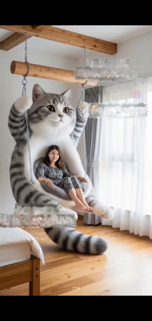 Extra Large Plush Cat, Cat, Body Pillow, Cute Cat, Style 1, Cat, Realistic, Large, 27.6 inches (70 cm), Huge Cat, Celebration, Anniversary, Fluffy, Plush Animal Cushion, Sleeping Pillow, Side