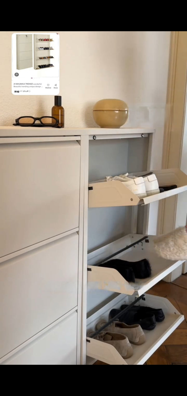 Shoe Storage Cabinet for Entryway Slim,Hidden Shoe Organizer Cabinet,Narrow Shoe Cabinet Storage with Doors,Closed Shoe Rack,Tipping Bucket Shoe Storage Cabinet