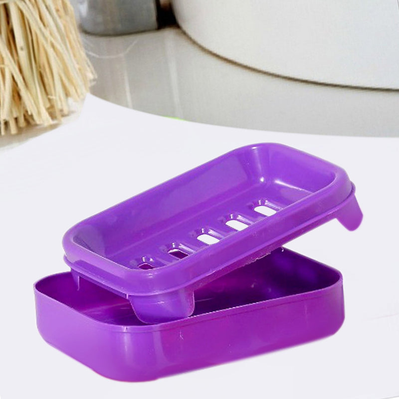 1128 Covered Soap Keeping Plastic Case For Bathroom Use