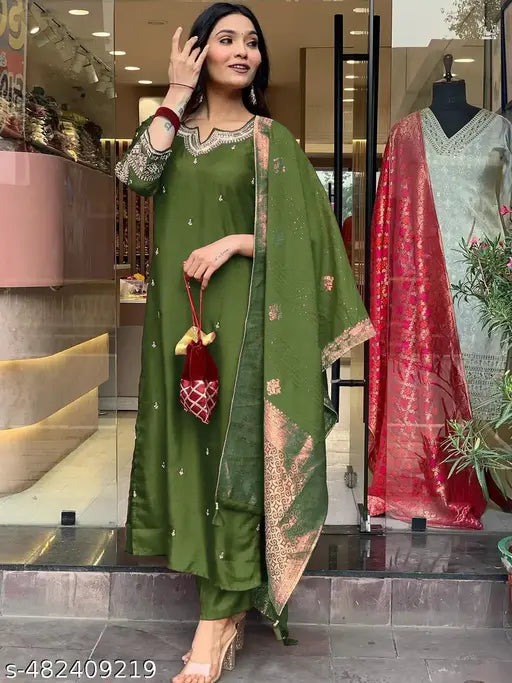 Women’s Embroidered Kurti Set