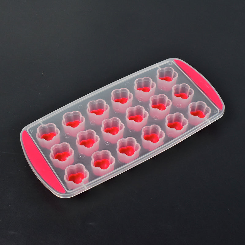 7165 Ice Mould Flower Shape 18 Cavity Mould Ice Tray Sphere Ice Flower Mould Small Ice Flower Tray Mini Ice Cube Tray