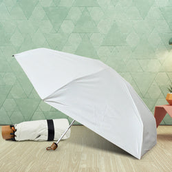 3-fold Sun  Rain Protective Solid Foldable Umbrella (1 Pc)