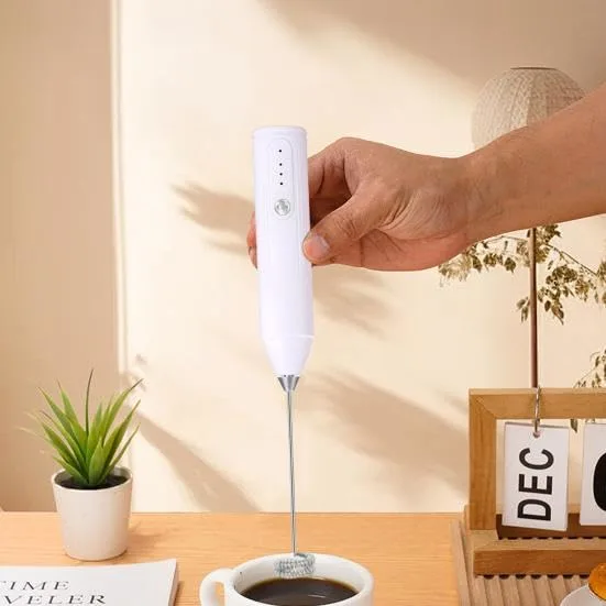 Electric Milk Frother Stainless Steel Handheld
