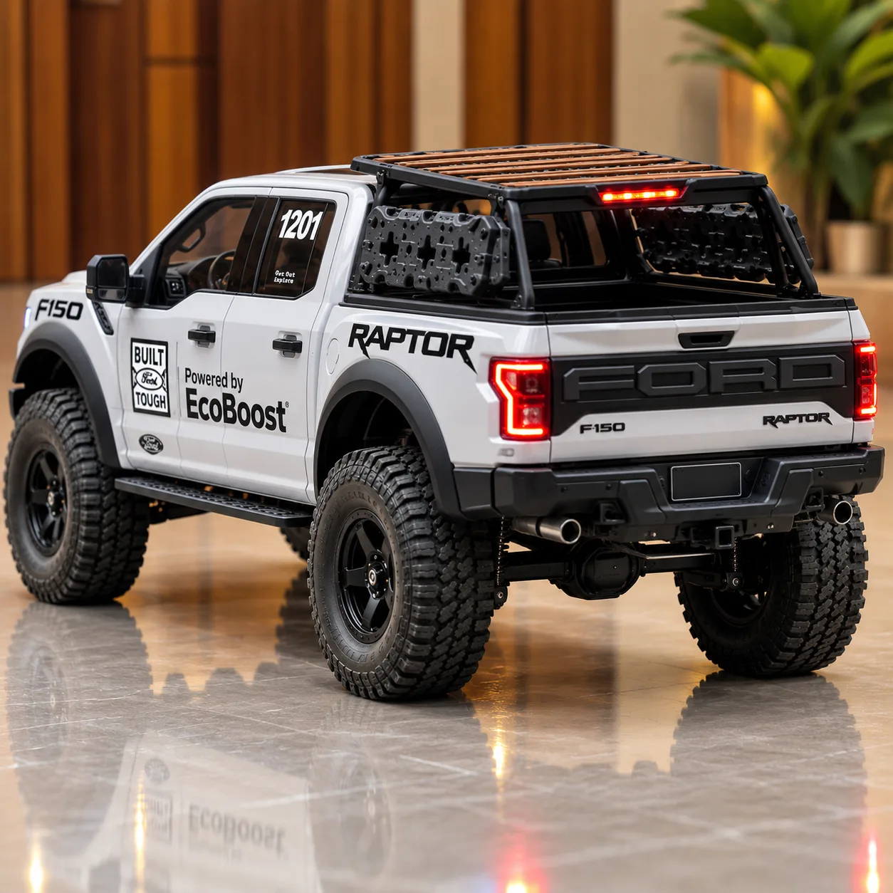 Adventure Pickup RC Truck with LED Headlights & Rugged Tyres