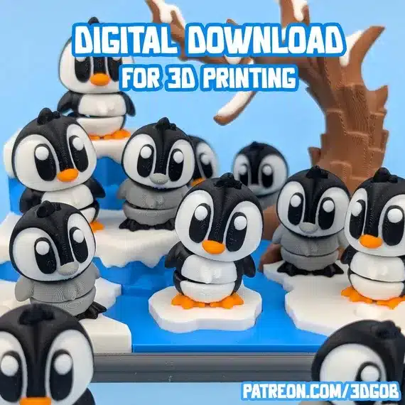 Cute Penguin Figurine Set