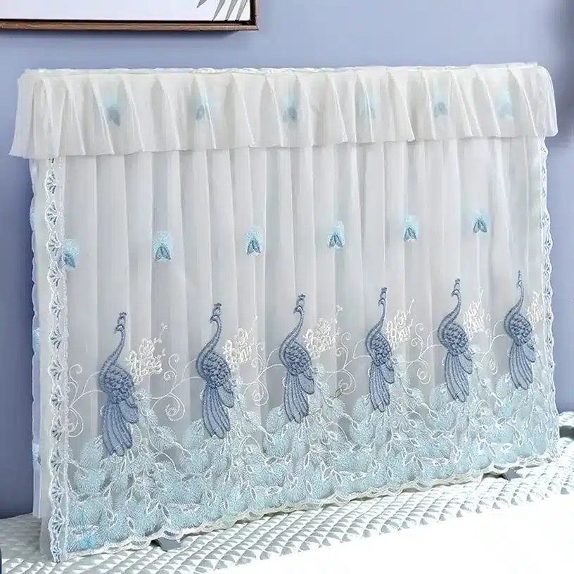 Embroidered Lace TV Dust Cover