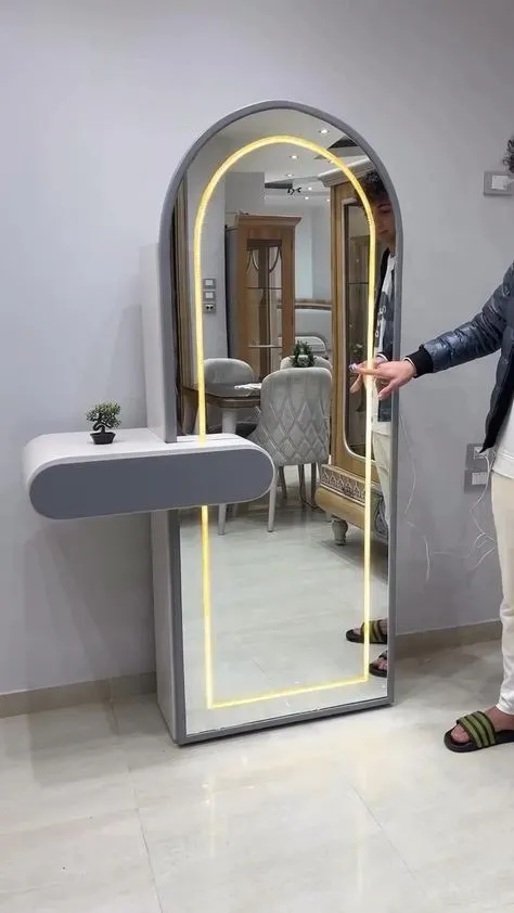 Modern LED Mirror Console