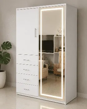 LED Mirror Wardrobe Cabinet