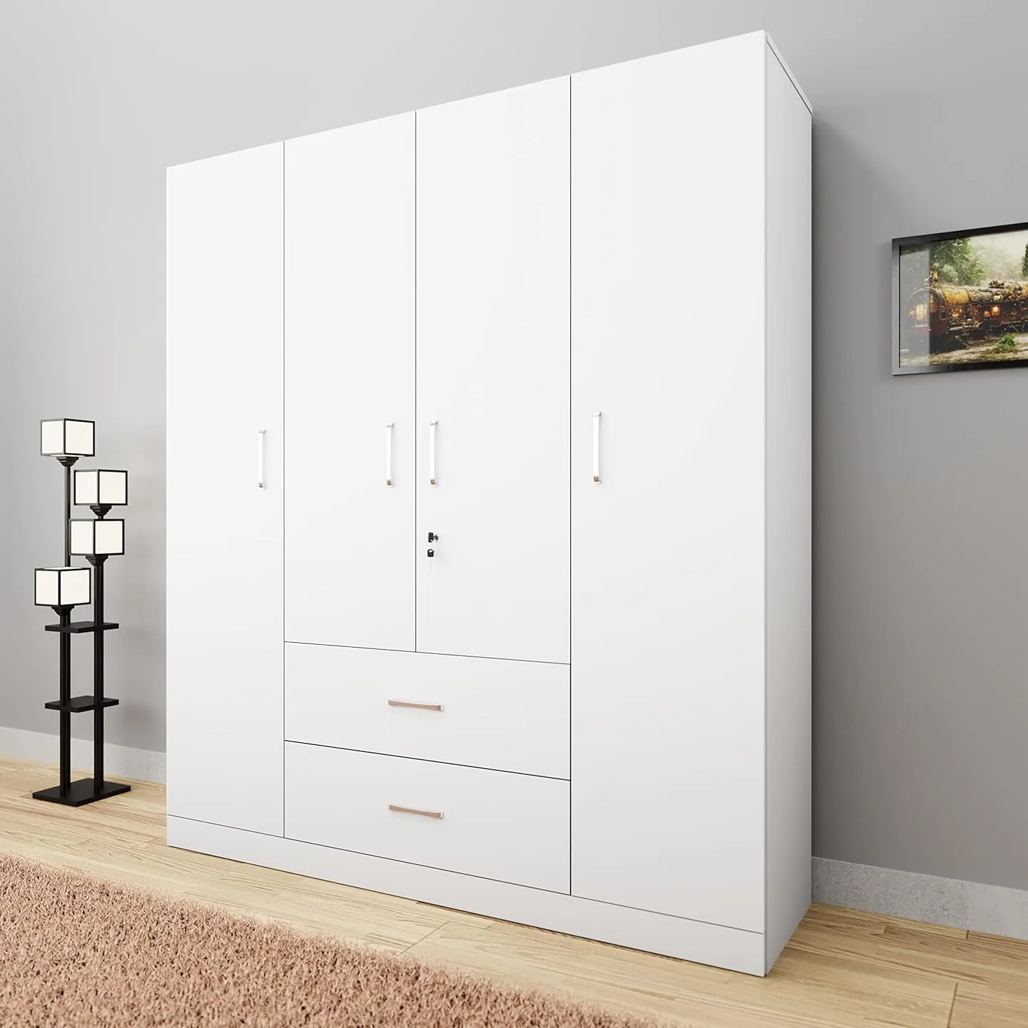 Modern White Storage Wardrobe