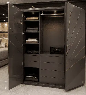 Modern Geometric Mirror Wardrobe