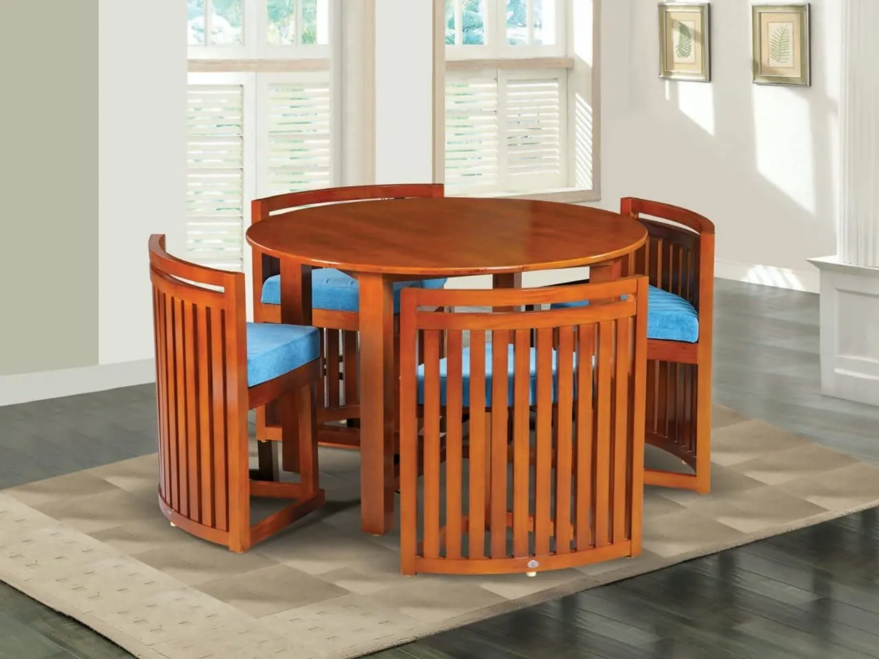Round Wooden Dining Set