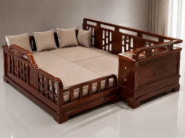 Solid Wooden Sofa Cum Bed