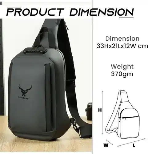 Anti Theft Waterproof Sling Backpack