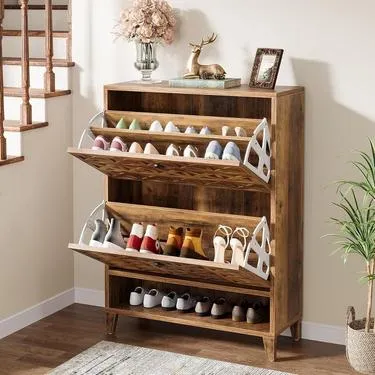Wooden Shoe Storage Cabinet