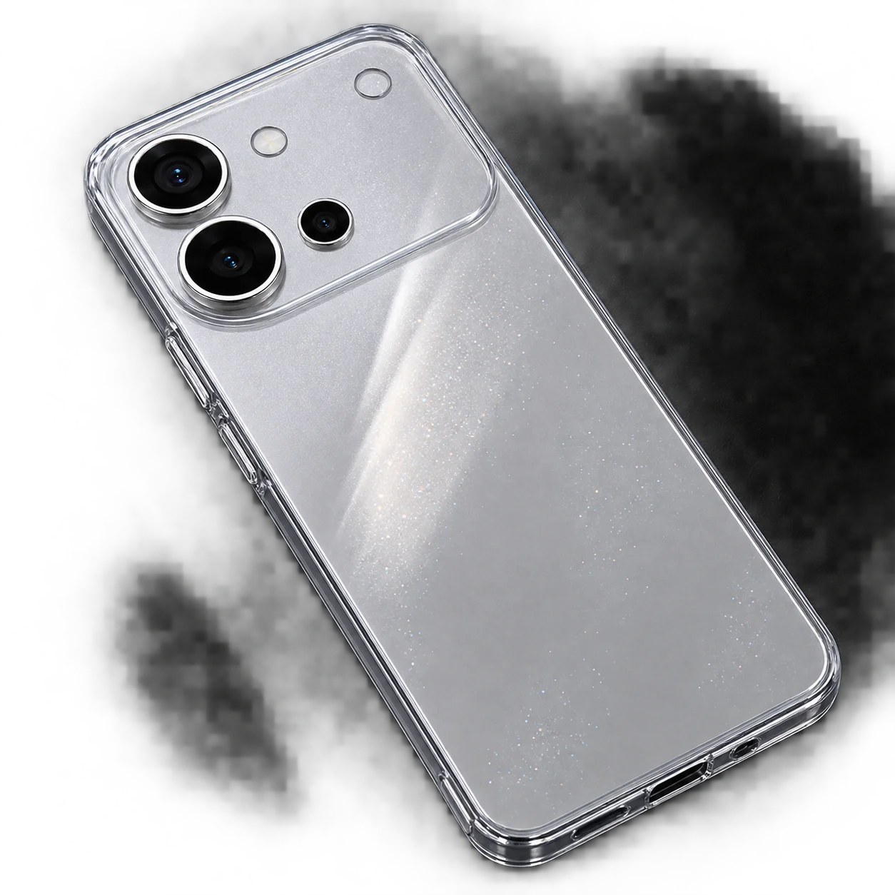 Crystal Shine Dual Camera Smartphone with Stylish Rear Panel Case